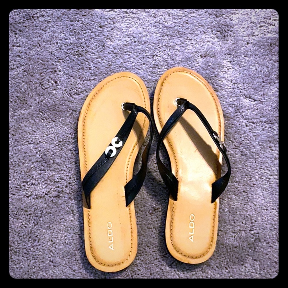 Also leather flip flops